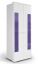 Chambre des jeunes - Armoire à portes battantes / Armoire Gabriel 16, couleur : blanc / violet - 220 x 85 x 54 cm (h x l x p)