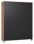Armoire à portes battantes / armoire Leoncho 15, couleur : chêne / noir - Dimensions : 239 x 185 x 57 cm (H x L x P)