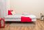 Lit simple / lit d'appoint en bois de pin massif, laqué blanc A10, avec sommier à lattes - dimension 120 x 200 cm