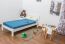 Lit d'enfant / lit de jeunesse en bois de pin massif, laqué blanc A27, sommier à lattes inclus - Dimensions 90 x 200 cm 