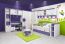 Chambre d'enfant - coffre Luis 03, couleur : chêne blanc / violet - 92 x 30 x 103 cm (h x l x p)