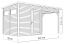 Abri de jardin Kiel 02 avec toit en appentis, plancher et feutre de couverture inclus, peint en gris clair - Abri de jardin à éléments de 19 mm, surface au sol : 5,10 m², toit plat