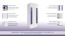 Chambre des jeunes - Armoire à portes battantes / Armoire Gabriel 17, couleur : blanc / violet - 220 x 85 x 54 cm (H x L x P)