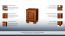 Table de chevet Dahra 16, couleur : brun chêne - 54 x 40 x 40 cm (h x l x p)