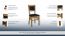 Chaise "Belica" 04, Couleur : Chêne naturel / Noir, massif partiel - Dimensions : 93 x 46 x 55 cm (H x L x P)