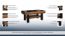 Table de salle à manger "Postira" 23, réglable en hauteur, couleur : noyer / noir, partiellement massif - Dimensions : 52 - 76 x 120 - 160 x 70 cm (H x L x P)