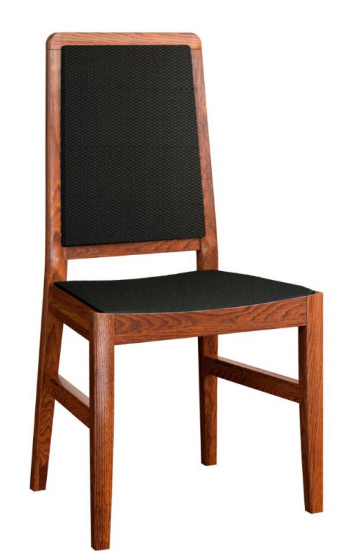 Chaise "Postira" 50, Couleur : Noyer / Noir - Dimensions : 95 x 55 x 46 cm (H x L x P)