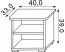 Chambre d'enfant - table de chevet Daniel 10, couleur : blanc / gris - 39 x 40 x 33 cm (h x l x p)