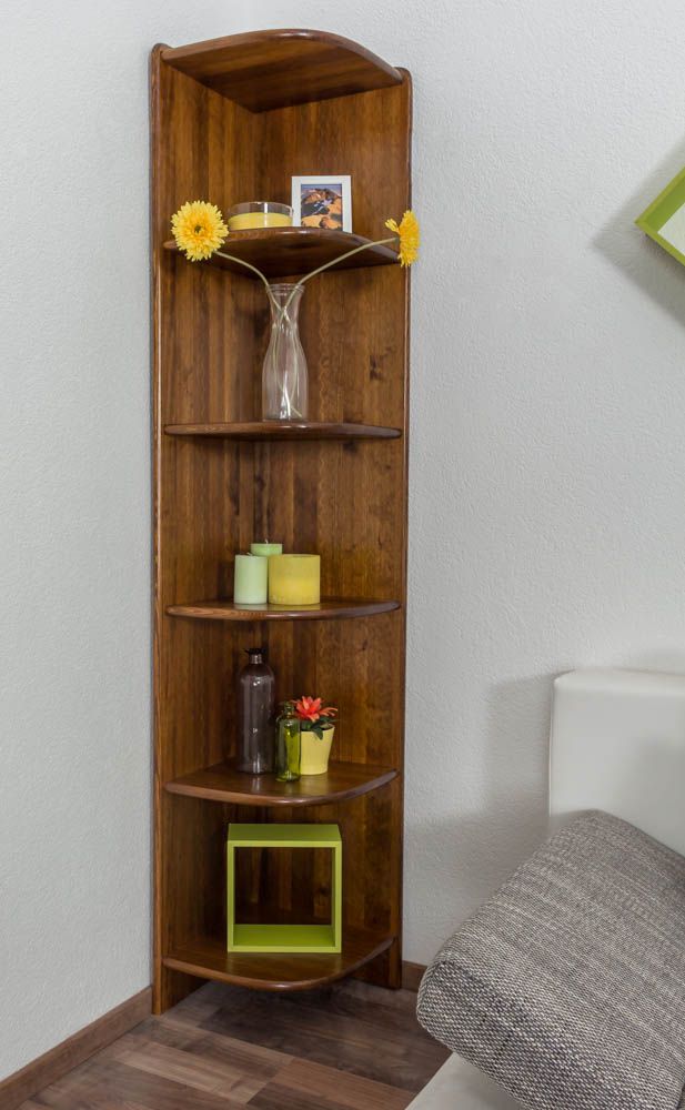 Étagère D'angle En Bois Composite Marron Foncé – Occasion, Une étagère, Dimensions 48,5x35x60 Cm