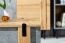 Armoire à portes battantes / armoire Atule 01, couleur : chêne / gris - Dimensions : 187 x 90 x 56 cm (H x L x P)