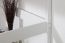 Lit mezzanine Christoph en hêtre massif laqué blanc, y compris sommier à lattes - 140 x 200 cm