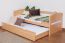 Lit enfant / lit junior "Easy Premium Line" K1/s Voll incl. 2ème couchette et 2 panneaux de recouvrement, 90 x 200 cm bois de hêtre massif nature