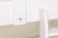 Lits superposés / Lit à étage "Easy Premium Line" K18/n avec 2 tiroirs et 2 caches, Tête de lit avec trous, Hêtre massif blanc - 90 x 200 cm, (L x P) Séparable