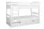 Lits superposés / Lit à étage "Easy Premium Line" K17/n avec 2 tiroirs et 2 caches, Hêtre massif blanc, Surface de couchage : 90 x 200 cm (l x L), Convertibles