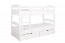 Lits superposés / Lit à étage "Easy Premium Line" K21/n avec 2 tiroirs et 2 caches, tête et pied arrondis, en hêtre massif blanc - 90 x 200 cm (l x L), séparables