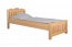 lit simple / lit d'appoint en bois de pin massif naturel Turakos 92 - Dimensions 90 x 200 cm