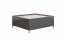 Table basse Vaitele 29, couleur : anthracite brillant / noyer - 90 x 90 x 37 cm (L x P x H)