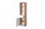 Chambre des jeunes - Étagère Alard 03, Couleur : Chêne / Blanc - Dimensions : 195 x 45 x 40 cm (H x L x P)