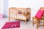 Lit d'enfant / lit à barreaux en pin massif, couleur aulne 103, sommier à lattes inclus - 60 x 120 cm (L x l) 