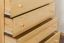Commode en bois de pin massif, naturel Junco 143 - Dimensions 100 x 100 x 42 cm (h x l x p)