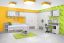 Chambre d'enfant - bureau Luis 04, couleur : chêne blanc / gris - 93 x 120 x 60 cm (H x L x P)