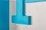 Chambre d'enfant - étagère à suspendre / étagère murale Luis 02, couleur : chêne blanc / bleu - 54 x 120 x 22 cm (h x l x p)