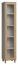 Vitrine Nanez 31, couleur : gris / chêne - Dimensions : 195 x 39 x 40 cm (h x l x p)