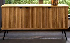 Commode Rolleston 13 en chêne sauvage massif huilé | 72 x 144 x 46 cm | Design haut de gamme