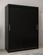 Penderie à portes coulissantes Bisaurin 3A | Noir élégant | 200 x 150 x 62 cm | Design moderne et pratique