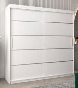 Armoire à portes coulissantes Jan 05A | Blanc mat | 200 x 200 x 62 cm | Design moderne