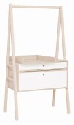 Commode à langer Hildrid 03 | Acacia et blanc | 185 x 98 x 64 cm | Design moderne et stable
