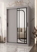 Armoire | 1 porte miroir | Cachemire | 120 x 62 x 200 cm | 2 tringles | Système de glissières fiable | 5 compartiments | Détails modernes