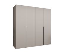 Armoire penderie Eiger 31 | 4 portes battantes | Cachemire | 2 tringles | 2 m de large | Soft-Close