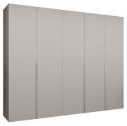 Armoire portes battantes soft-close Eiger 43 | Cachemire | 2,5 m largeur | 3 tringles | 3 compartiments