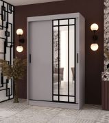 Armoire | Cachemire | 1 porte miroir | 120 x 62 x 200 cm | 2 tringles | Détails modernes | 5 compartiments | Système de glissières fiable