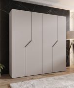 Armoire / 4 portes / Couleur : Cachemire / 2 compartiments / 2 tringles à vêtements / Poignées : Cachemire / Fonction Soft-Close / Dimensions : 200 x 52 x 202 cm / Chants ABS