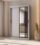 Armoire à portes coulissantes / Penderie à vêtements / Cachemire / 120 x 62 x 200 cm / Détails modernes / 5 compartiments / 2 tringles à vêtements / Finition élégante