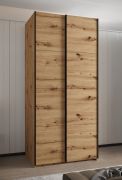 Penderie / Armoire à portes coulissantes / 245,5 x 110 x 64 cm / 2 tringles à vêtements / 6 compartiments / 2 portes coulissantes / 6 compartiments d'insertion / Couleur : Chêne Artisan