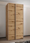 Penderie / Armoire à portes coulissantes / 6 étagères / 245,5 x 120 x 64 / 2 tringles à vêtements / 2 portes coulissantes / 6 compartiments / Couleur : Chêne Artisan / Soft-Close