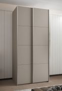 Penderie / Armoire à portes coulissantes / 2 portes coulissantes / 6 étagères / 245,5 x 120 x 64 cm / 2 tringles à vêtements / 6 compartiments / Couleur : Cachemire / Soft-Close