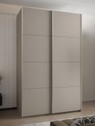 Penderie / Armoire à portes coulissantes / 2 tringles à vêtements / 6 compartiments / 245,5 x 150 x 64 cm / 6 étagères / 2 portes coulissantes / Couleur : Cachemire / Soft-Close