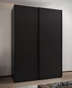 Penderie / Armoire à portes coulissantes / Bords ABS / 2 tringles à vêtements / 245,5 x 170 x 64 cm / 11 compartiments / 2 portes coulissantes / Soft-Close / Couleur : Noir