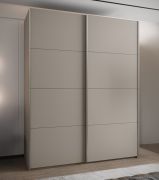 Penderie / Armoire à portes coulissantes / 245,5 x 200 x 64 cm / 2 tringles à vêtements / 2 portes coulissantes / 11 compartiments / 6 étagères / Couleur : Cachemire / Soft-Close