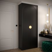 Armoire 12 compartiments Beskiden 04 noir | 236,5 x 100 x 47 cm | Rangement optimisé
