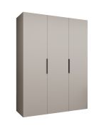 Armoire penderie 3 portes battantes | 2 tringles à vêtements | Soft-Close | 1,5 m | Cachemire & noir