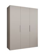 Armoire penderie 1,5 m Korab 21 | 3 portes soft-close | Cachemire | Poignées couleur cachemire | 2 tringles
