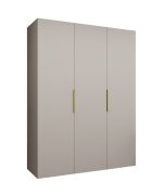 Armoire à portes battantes Korab 22 | Cachemire & Or | 1,5 m | 3 portes | 2 compartiments | Soft-Close