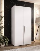 Armoire / 1 compartiment / Couleur : Blanc / 1 tringle à vêtements / Fonction Soft-Close / 1 mètre de large / Poignées : Cachemire / Chants ABS / Dimensions : 100 x 52 x 202 cm