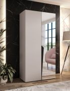 Armoire / 1 porte miroir / Couleur : Cachemire / 1 compartiment / Poignées : Noir / 1 tringle à vêtements / 1 mètre de large / Fonction Soft-Close / Dimensions : 100 x 52 x 202 cm