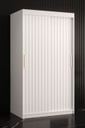 Armoire étroite Balmenhorn 49 | Design épuré | Blanc mat | 200 x 100 x 62 cm | 5 compartiments